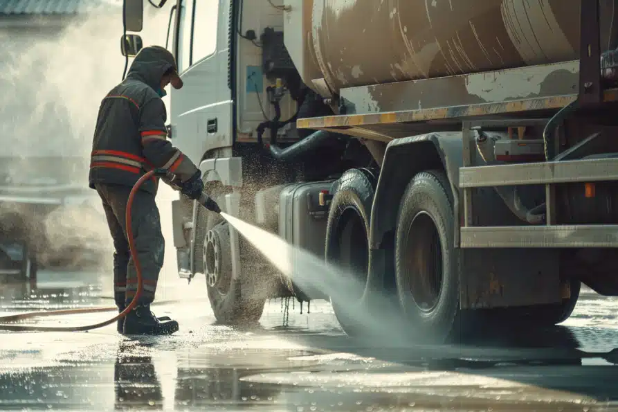 power washing concrete truck 2